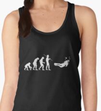Evolution to Scuba Diver WHITE Women's Tank Top