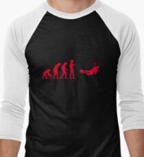 Evolution to Scuba Diver RED Men's Baseball ¾ T-Shirt