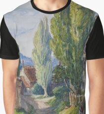 Watercolour of Cogenhoe, Northamptonshire, 1873 Graphic T-Shirt