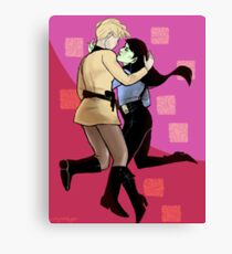 Space Wives Pink Canvas Print