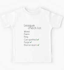 Camiseta para niños Lista de verificación de la liga