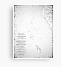 Footprints in the Sand Canvas Print
