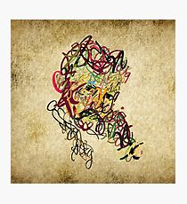 Typo Nikola Tesla design Photographic Print