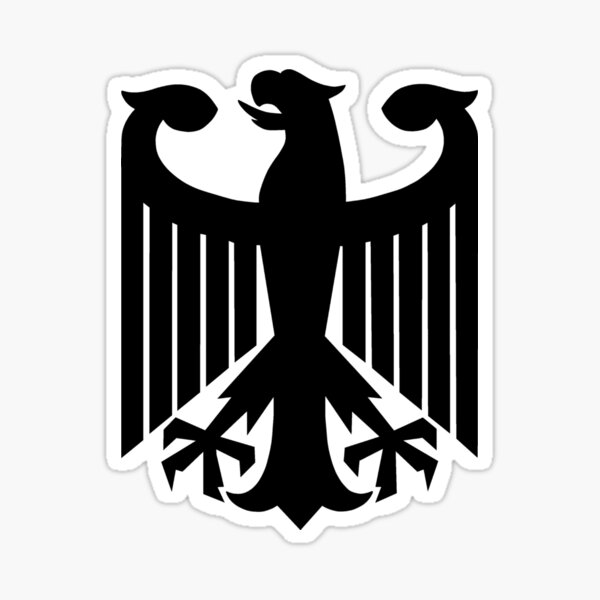 Deutschland Vintage Retro German Flag Coat of Arms Eagle Car Decal Sticker
