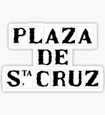 Plaza de Santa Cruz, Street Sign, Seville, Spain Sticker