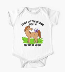 Born Year of The Horse Baby 2014 One Piece - Short Sleeve