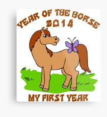 Born Year of The Horse Baby 2014 Metal Print
