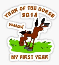 Born Year of The Horse Baby 2014 Sticker