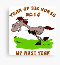 Born 2014 Year of The Horse Baby Canvas Print