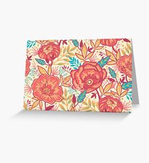 Bright garden pattern Greeting Card