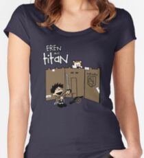 Attack on Calvin Women's Fitted Scoop T-Shirt