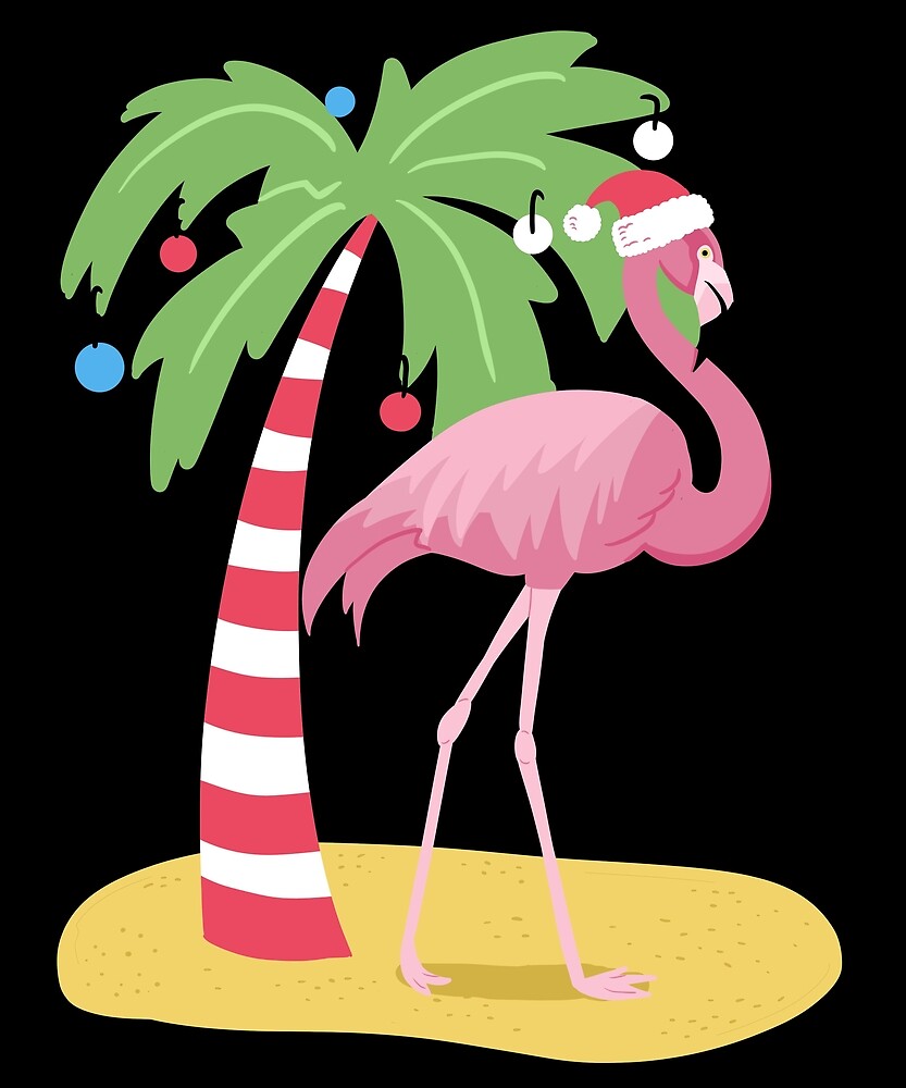 Vintage Flamingo | Tropical Christmas  by Kittyworks