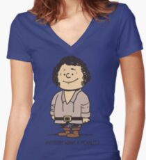 Anybody Want a Peanut? Women's Fitted V-Neck T-Shirt