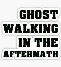 Ghost Walking Black Text Sticker