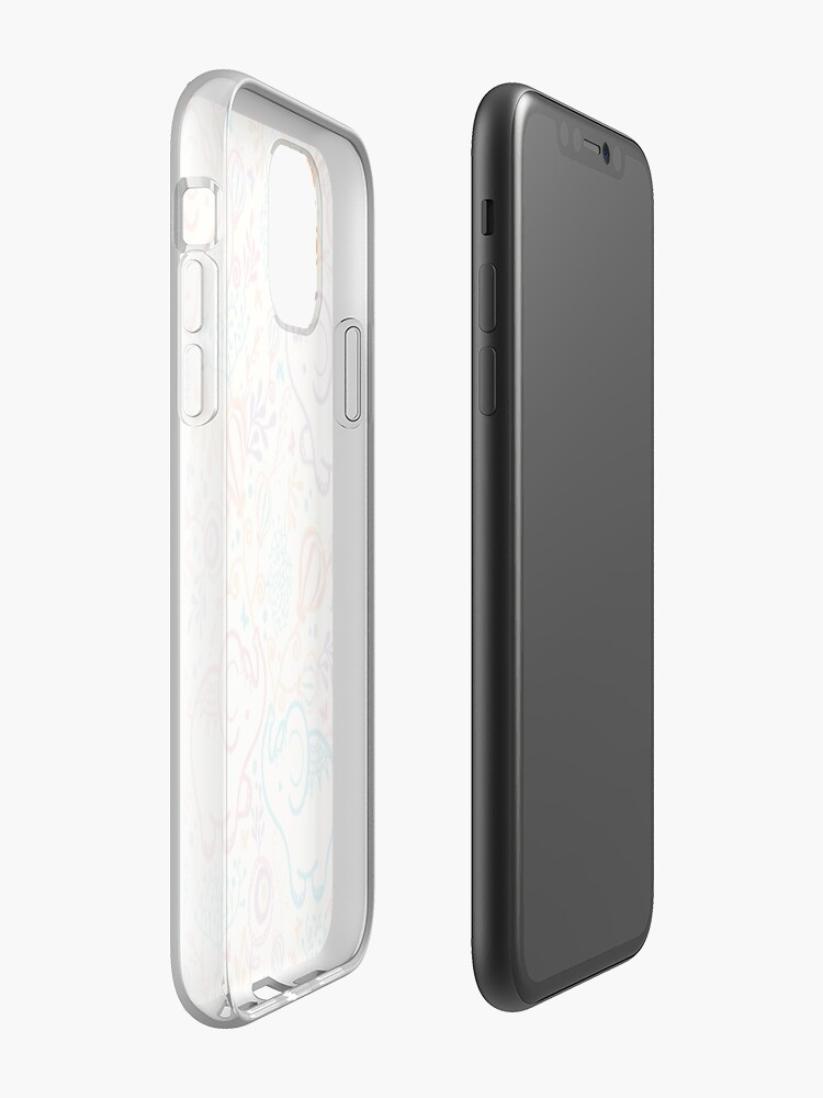 Alternate view of Elephants with bouquets pattern iPhone Case & Cover