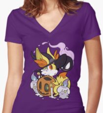 A Ghastly Conjuring Women's Fitted V-Neck T-Shirt