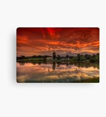 Millpond Sunset Canvas Print