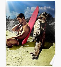Surfer Boy Relaxing Poster