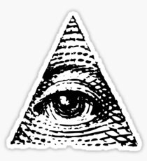 All seeing eye BLACK version Sticker