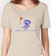 Vintage Look Retro Arcade Horace Goes Skiing Women's Relaxed Fit T-Shirt