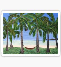 White Sandy Beach of Hawaii....... Sticker