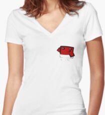 Super meat boy (in your pocket) Women's Fitted V-Neck T-Shirt