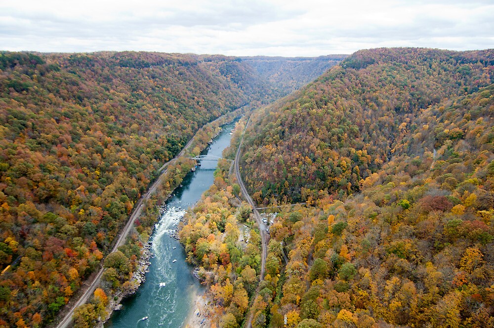 "New River Gorge Bridge Overlook, WV" by tonyaleigh | Redbubble