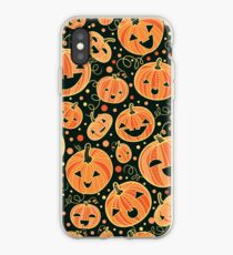 Fun Halloween pumpkins pattern iPhone Case
