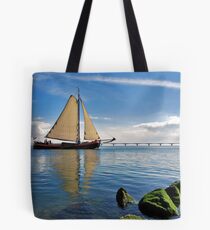 The "Scaldis" leaves the port of Zierikzee Tote Bag