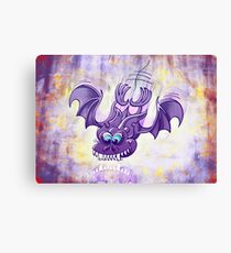 Bat Sinking its Fangs into Fresh Flesh Canvas Print