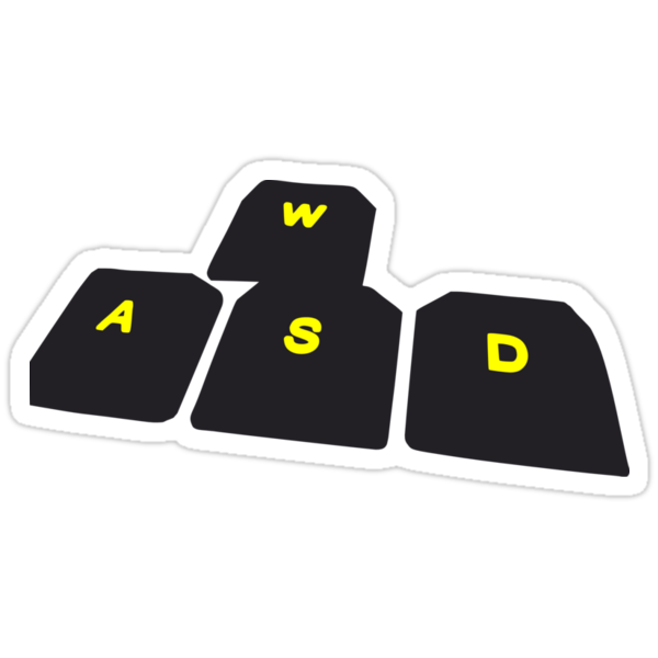 "WASD - Keys" Stickers by ChrisButler | Redbubble