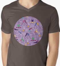 Yoga poses pattern V-Neck T-Shirt