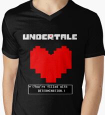 Undertale: Filled with DETERMINATION Men's V-Neck T-Shirt