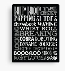 Hip Hop Dance Subway Art Poster Canvas Print