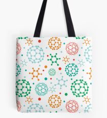 Colorful molecules pattern Tote Bag
