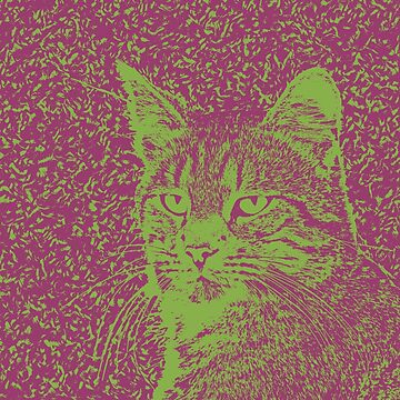 Artwork thumbnail, Portrait of cat, ninja Cat Sensei. 8-bit. by blackhalt
