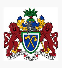 Gambia Coat of Arms Photographic Print