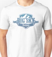 Camiseta unisex Big Sky Montana Ski Resort