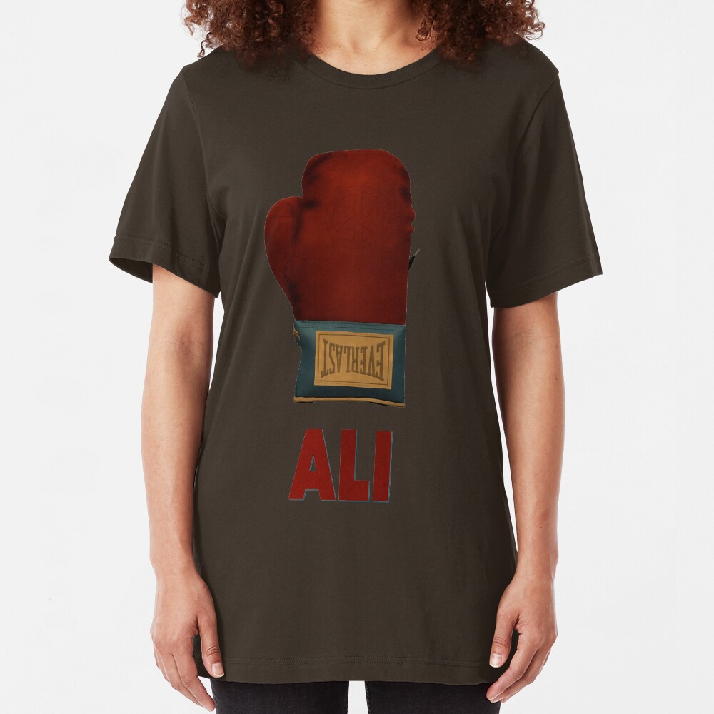 Ali Boxing Glove for Peace Poster Slim Fit T-Shirt