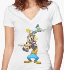 Kingdom Hearts: Where To Now? Women's Fitted V-Neck T-Shirt