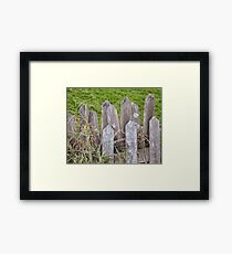 Vintage Farm Picket Fence Framed Print