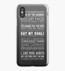 Alan Partridge Quotes (White Text) iPhone Case
