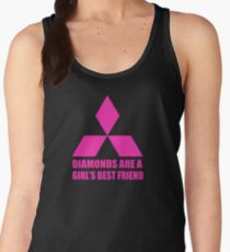 Diamonds are a girl's best friend pink Women's Tank Top