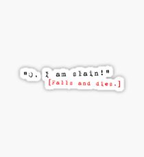 Stick Figure Shakespeare: Polonius is Slain! (Hamlet) Sticker