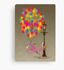 Love to Ride my Bike with Balloons even if it's not practical. Canvas Print