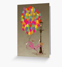 Love to Ride my Bike with Balloons even if it's not practical. Greeting Card