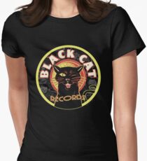 Black Cat LP Art Deco Women's Fitted T-Shirt