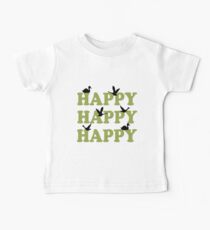 Green Digital Camo Happy Happy Happy Baby Tee