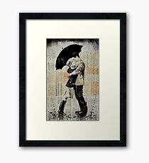 the black umbrella Framed Print