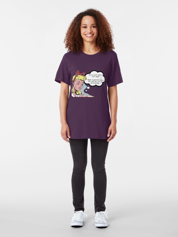 Alternate view of I don't want a "nice man" - feminist tee Slim Fit T-Shirt